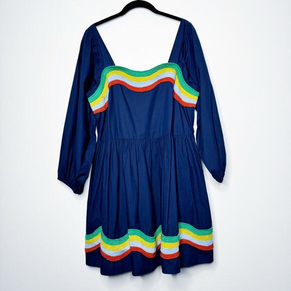 Corey Lynn Calter Ophellia Mini Dress in Sea Blue Size Large - Picture 2 of 10